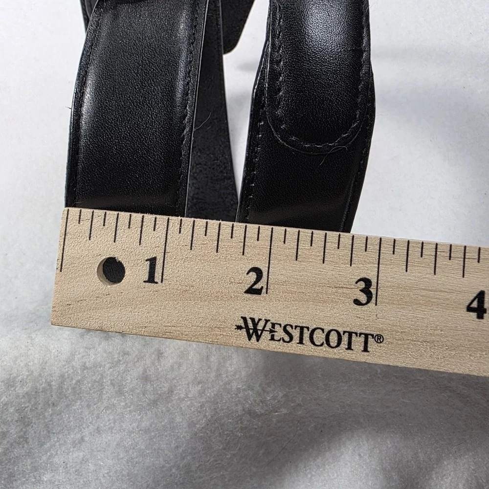 Vintage Black Full Grain Cowhide Leather Belt 1